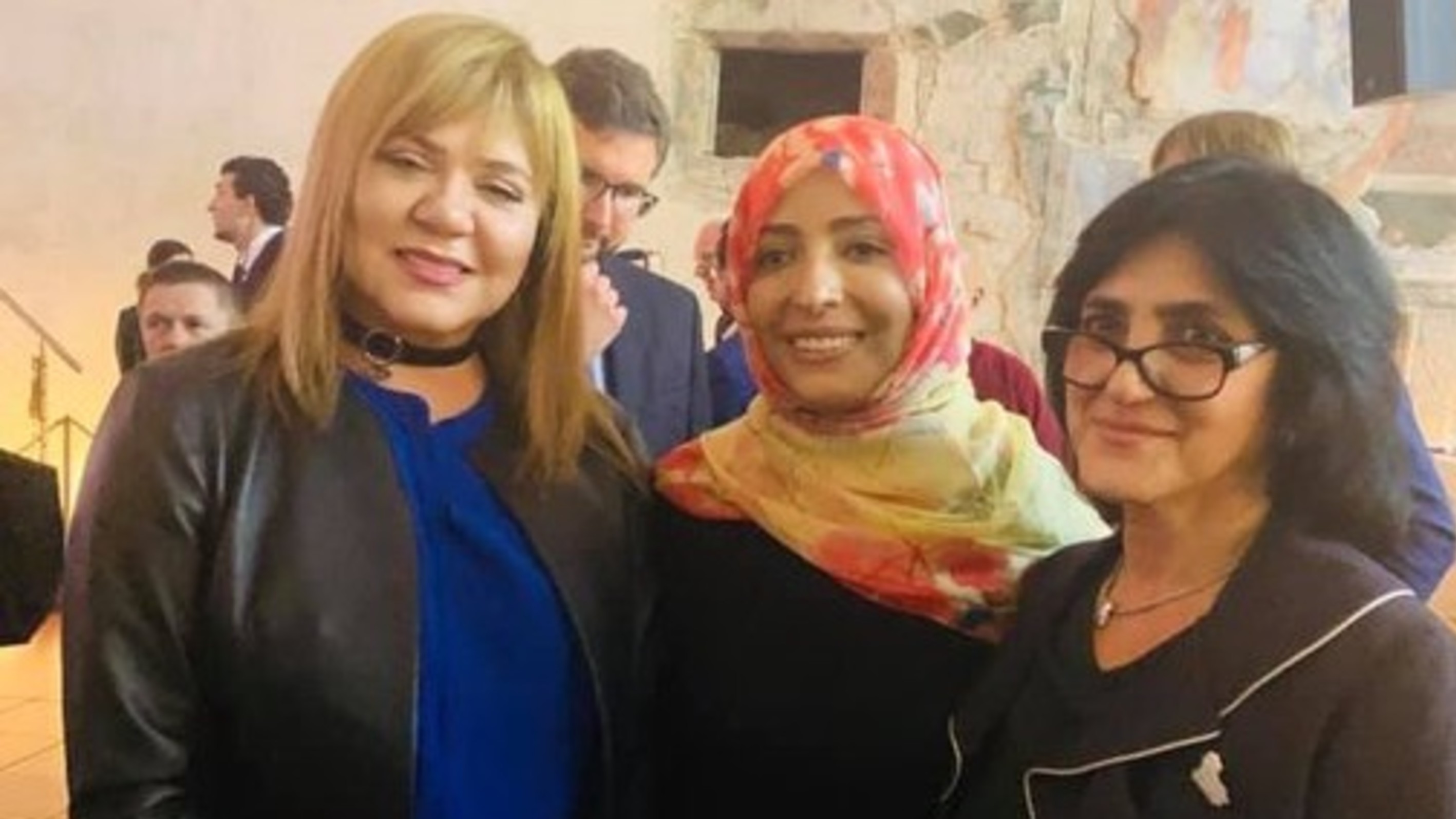 Tawakkol Karman meets Iraqi and Moroccan ambassadors to Czech on sidelines of “2019 Forum 2000”